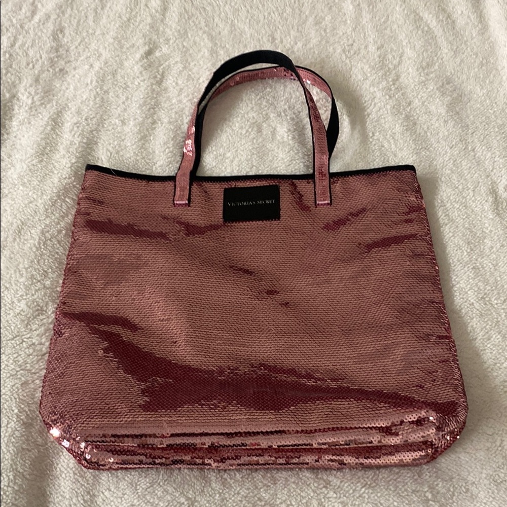 Victoria's Secret Pink Sequin Tote Bag